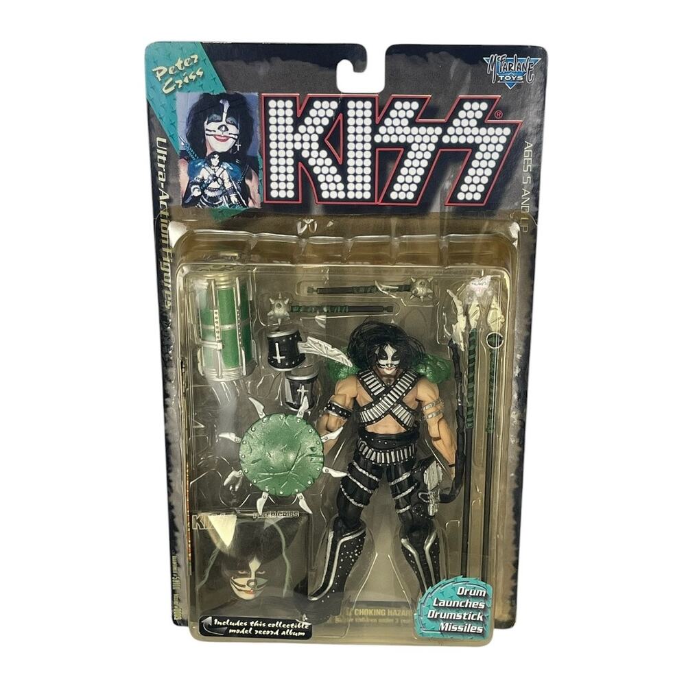 NWB Vintage KISS PETER CRISS Ultra Action Figure By McFarlane Toys 1997